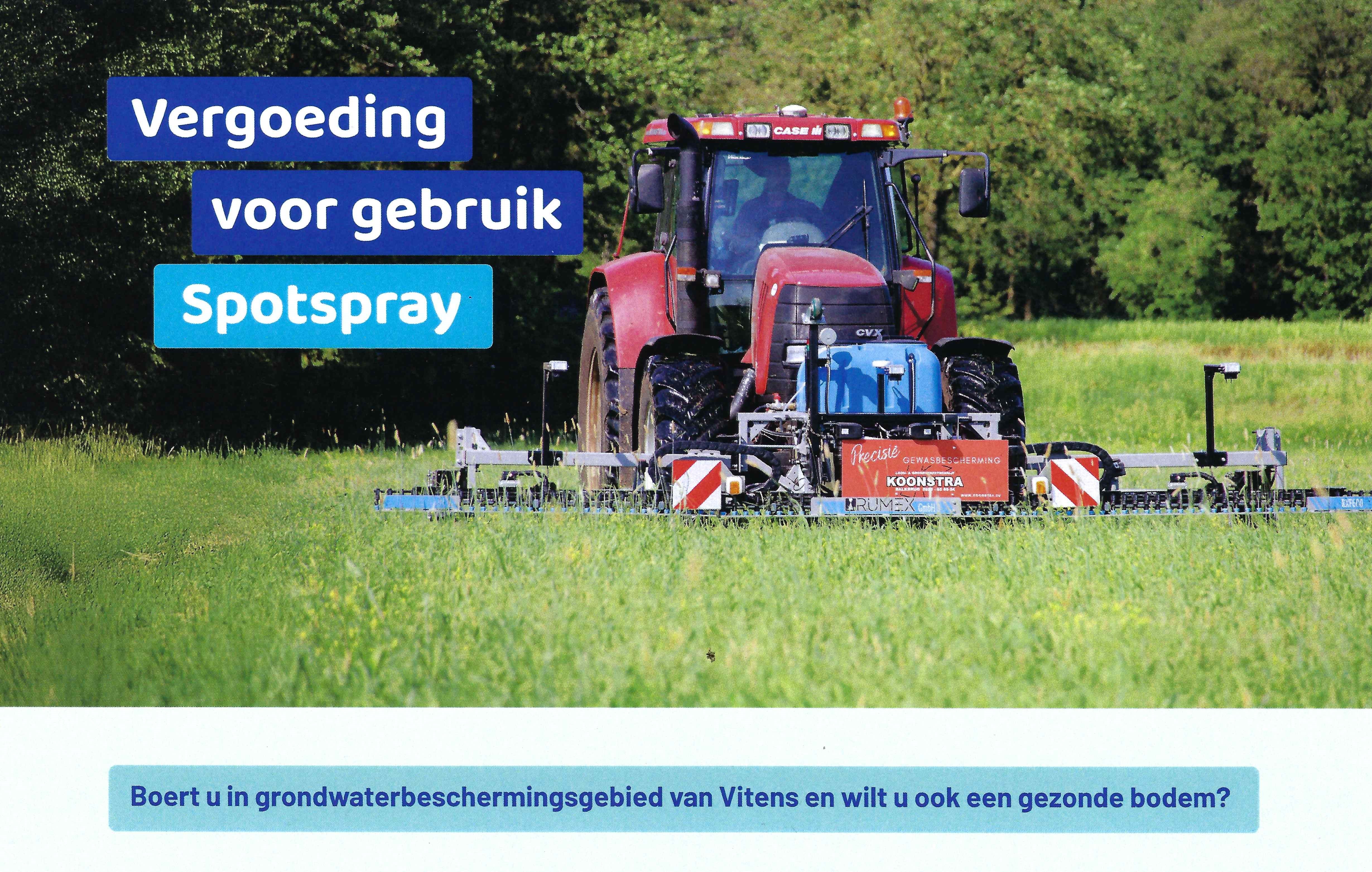 Vergoeding voor gebruik spotsprayen
