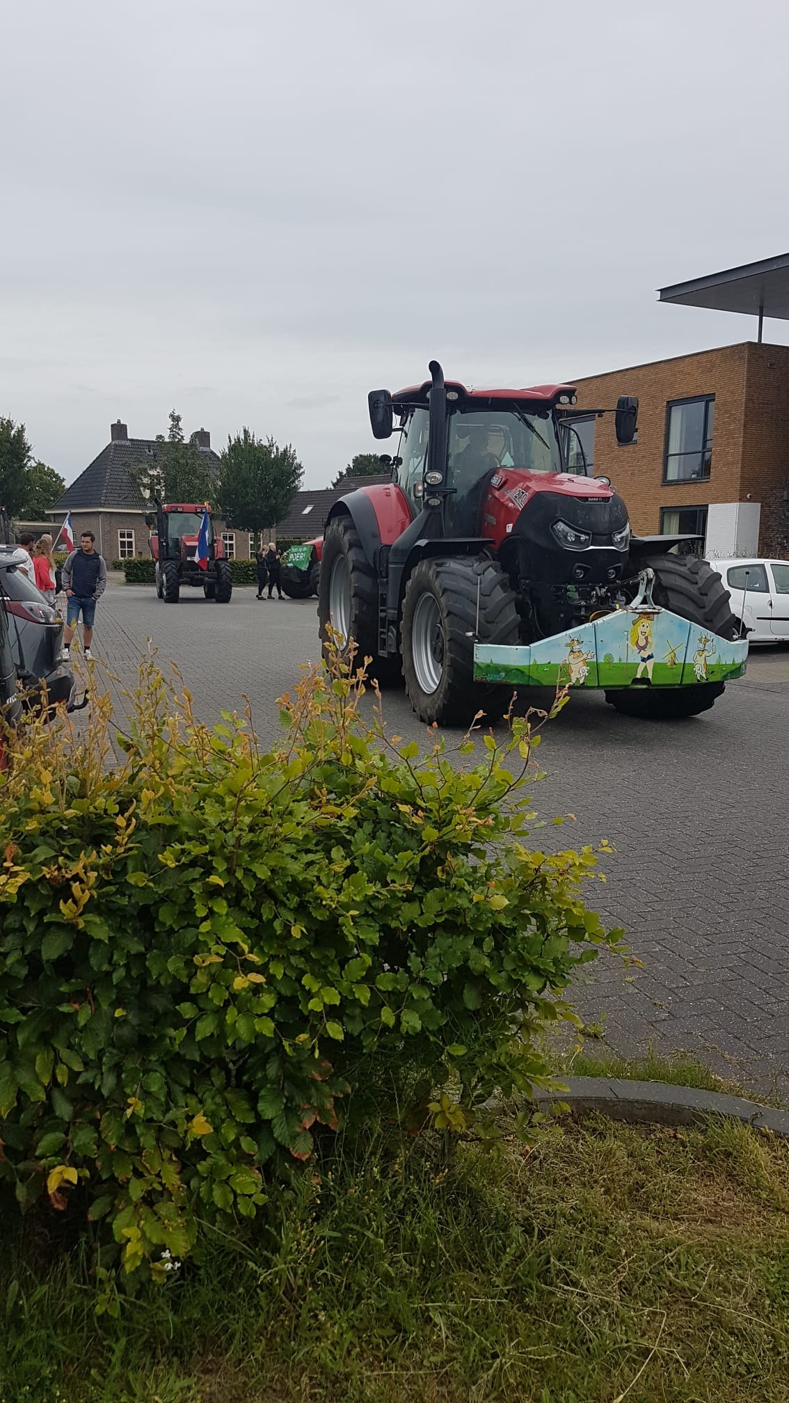 Koonstra, kinderen voeren actie boerenprotest