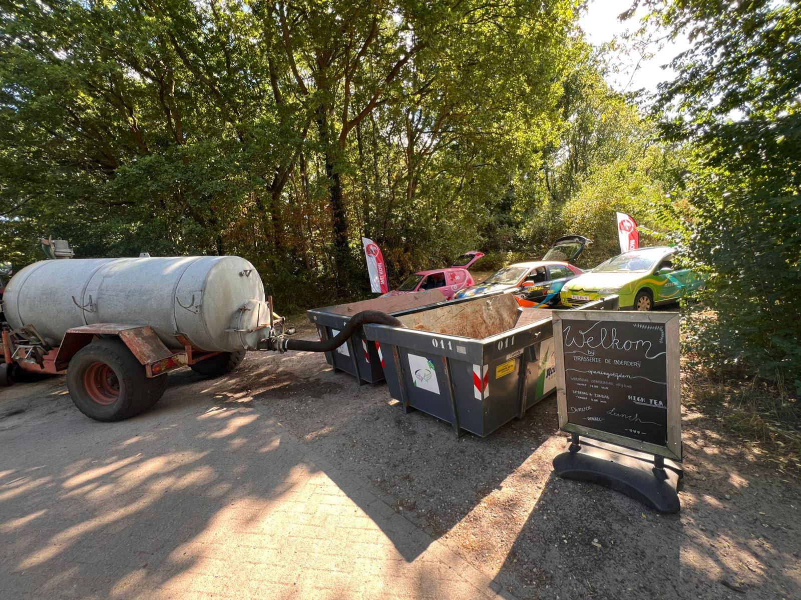 Voorbereidingen voor de Funrun in Balkbrug