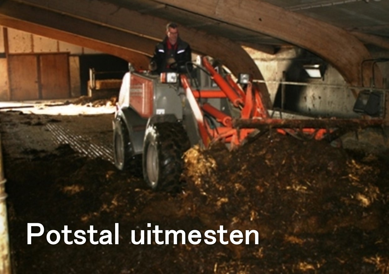 potstal uitmesten 