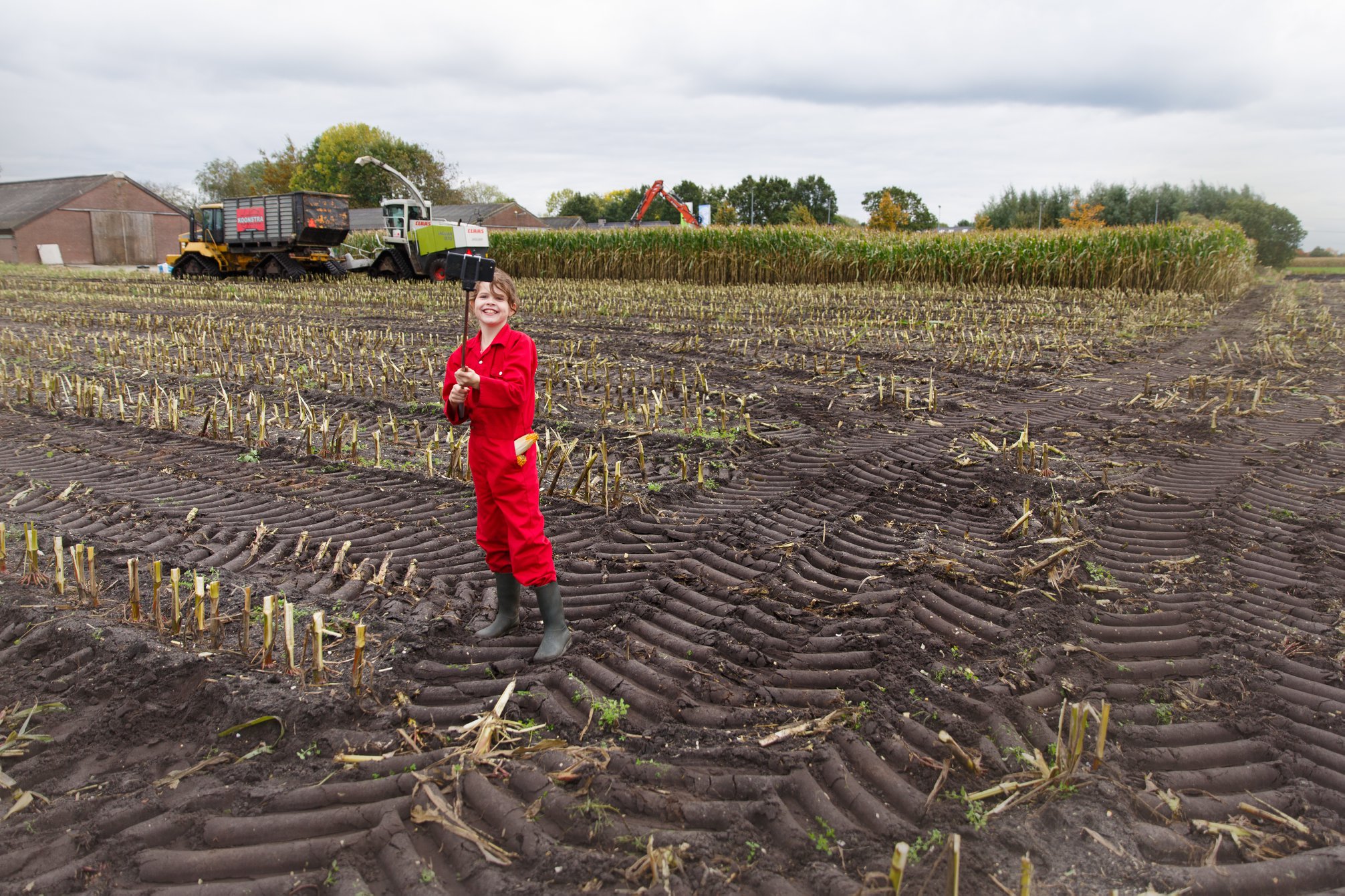 Maishakselen op rups