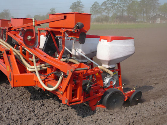 Maiszaaien met Gaspardo 12-rijer