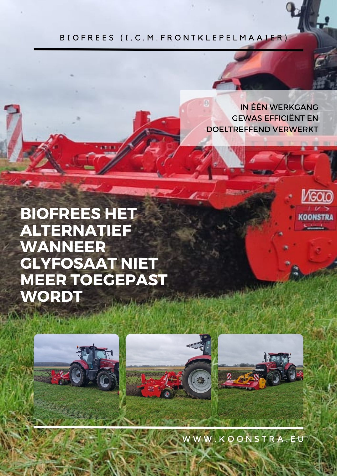 Loonbedrijf Koonstra Biofrees i.c.m. frontklepelmaaier