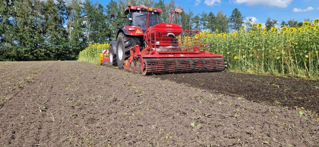 Koonstra Koolzaad en zonnebloem (vanggewas/tussengewas) versnipperen en verwerken in de toplaag