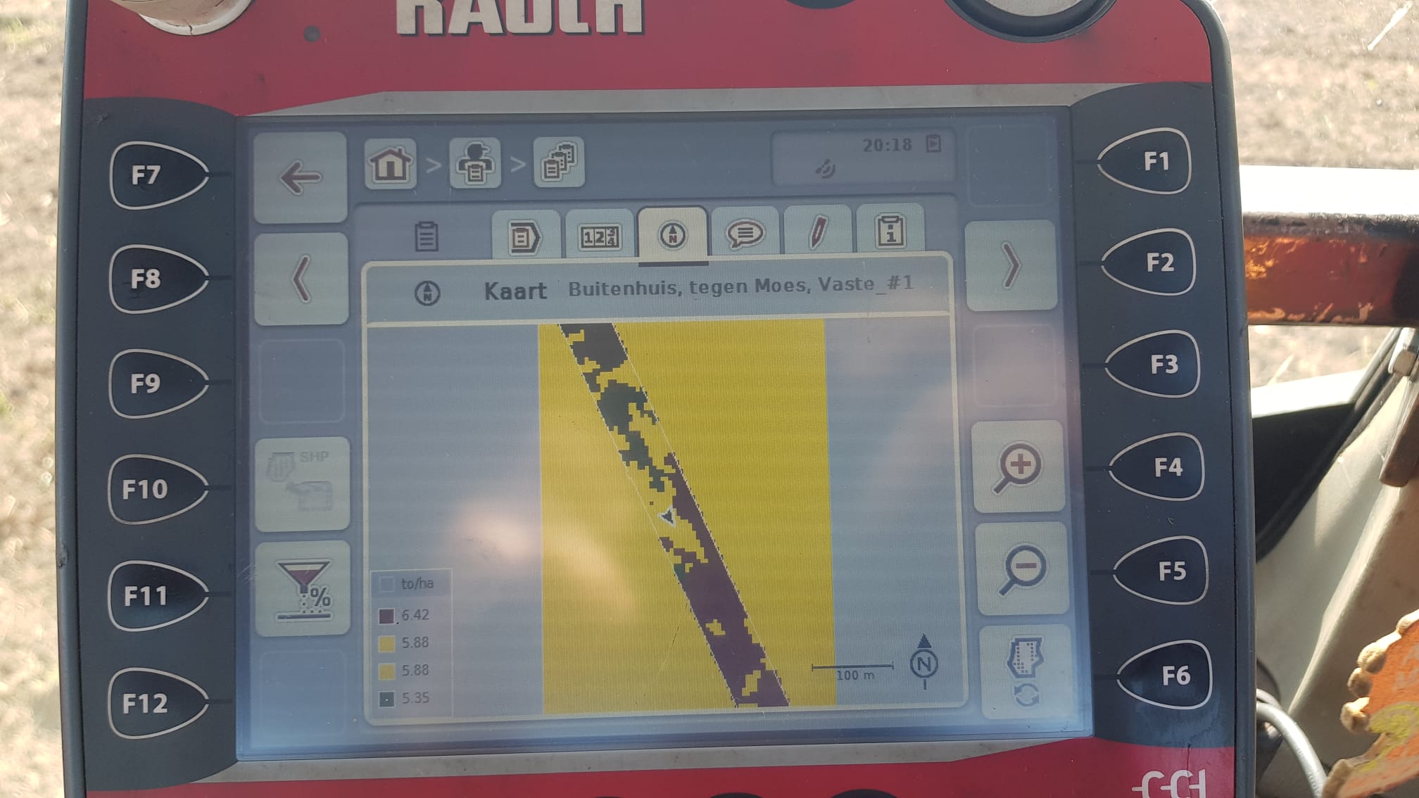 Koonstra vaste mest strooien, precisie strooien op taakkaart