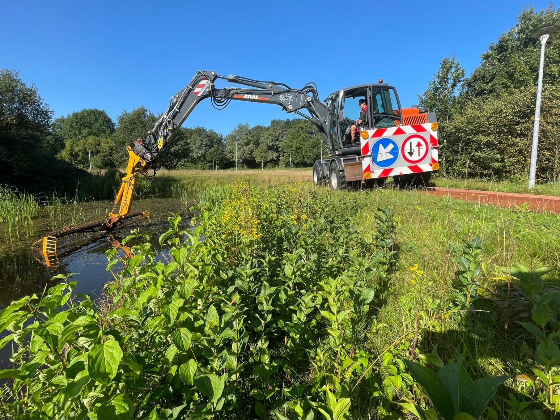 Eerste foto's van het maaikorven in praktijk