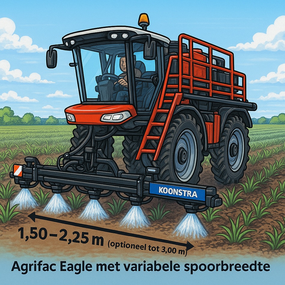 Koonstra Agrifac Eagle met werktuigendrager icm Rumex RXF900