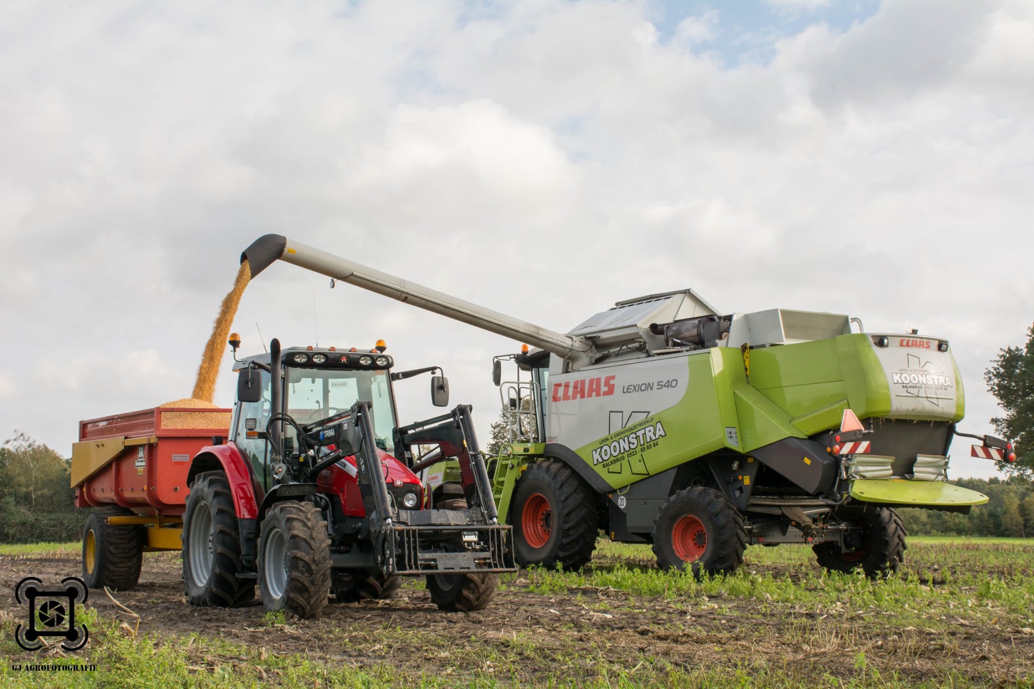 Combinen maisdorsen en pletten en inslurven megabagging