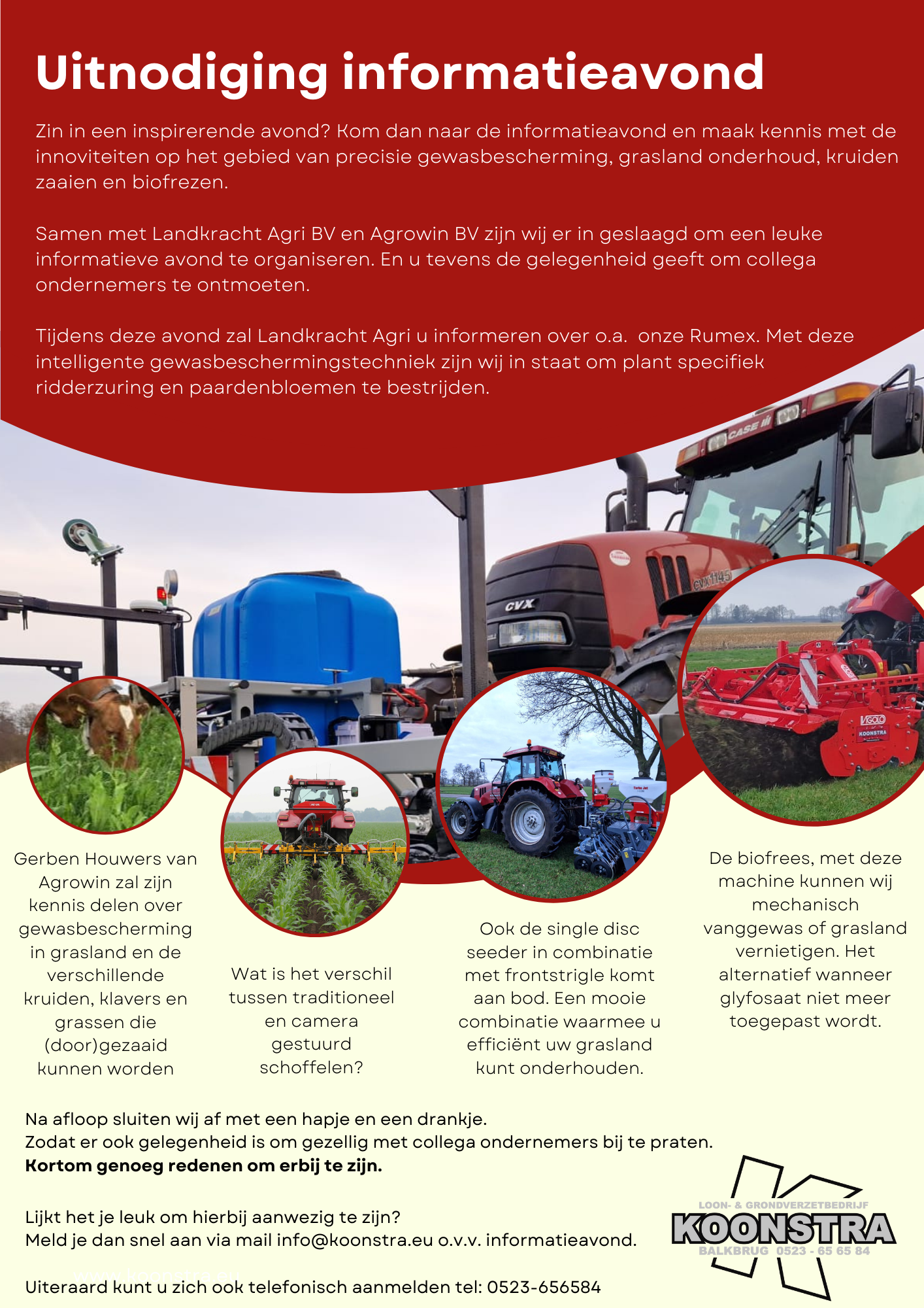 Loonbedrijf Koonstra uitnodiging informatieavond