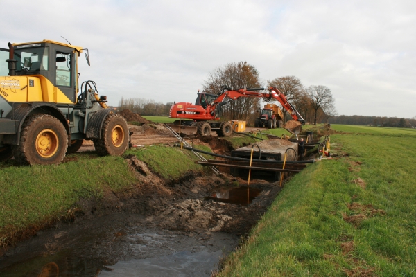 dammen maken aanleg sloten