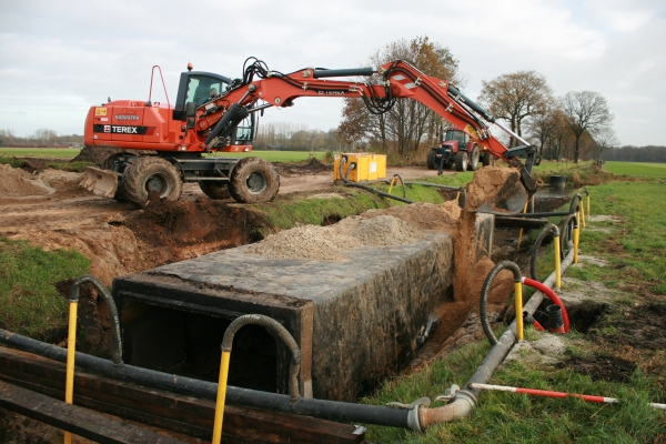 dammen maken aanleg sloten