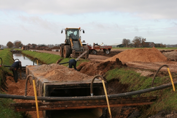 dammen maken aanleg sloten